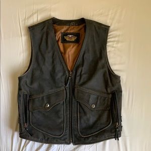 Leather Harley Davidson Vest